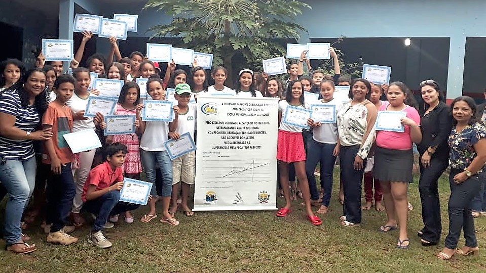 Escola Municipal de Ensino Fundamental Jardim das Flores, atingiu a nota 6,2 no IDEB