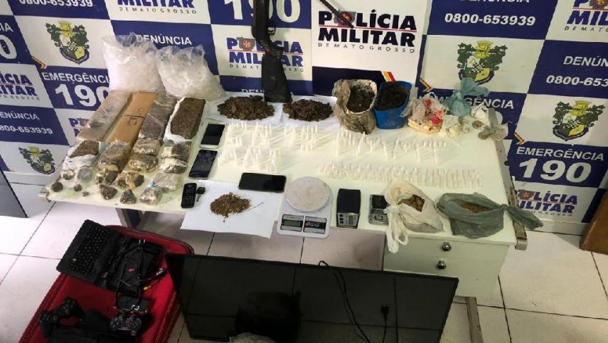 9 kg de drogas são apreendidos e seis pessoas presas em Peixoto de Azevedo e Matupá