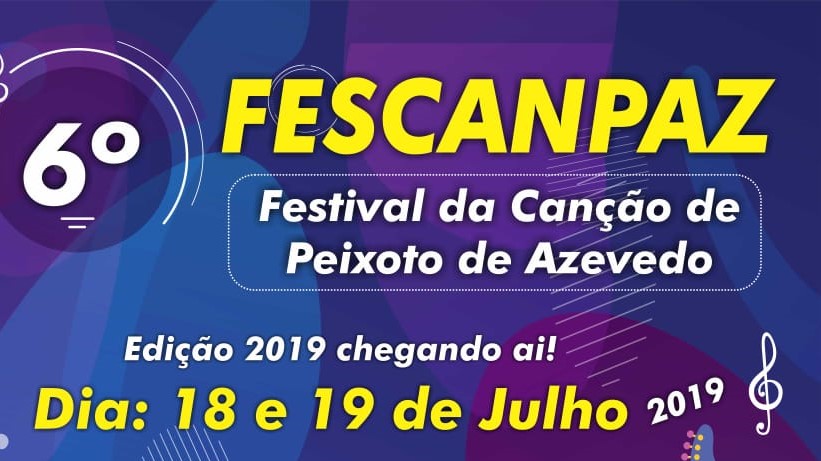 Inscrições abertas para o 6º FESCANPAZ