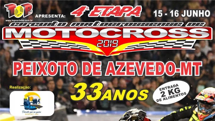 Final de semana tem motocross em Peixoto de Azevedo, dias 15 e 16 os motores vão roncar