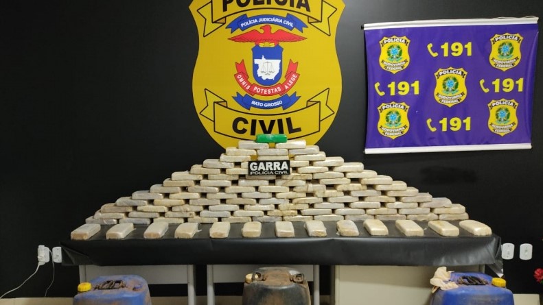 Polícia apreende outra carga com 100 kg de pasta base em Nova Mutum avaliada em mais R$ 10 milhões