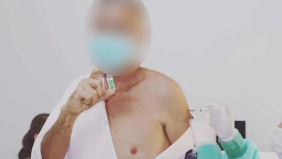 Assessor de imprensa de hospital posta foto tomando vacina em MT e causa repercussão