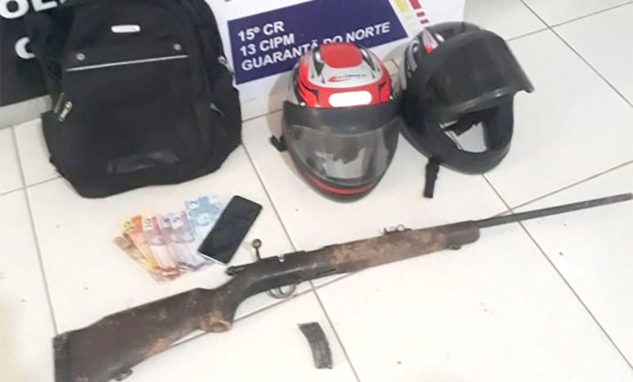 Suspeitos de tentar furtar em residência são presos com arma de fogo em rodovia estadual no Nortão