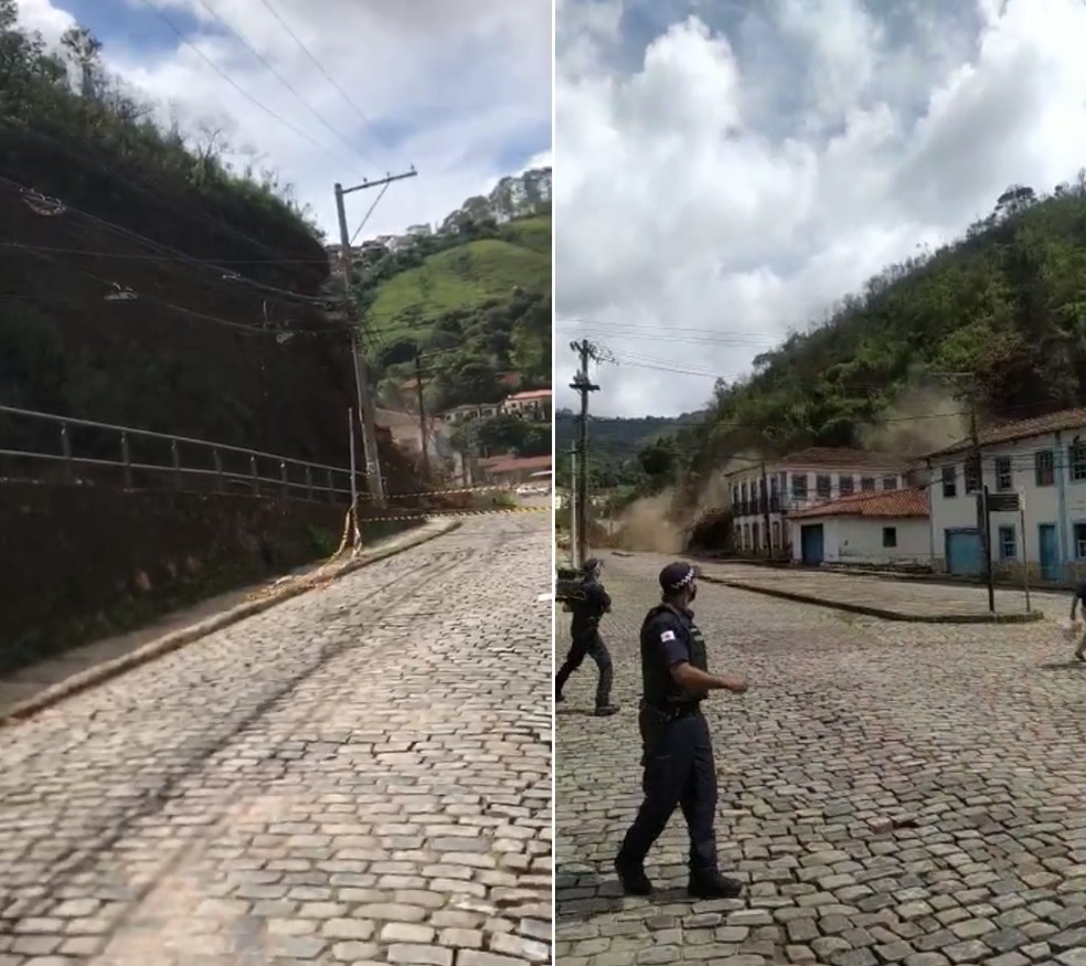 Área de deslizamento em Ouro Preto foi evacuada cerca de 40 minutos antes do colapso