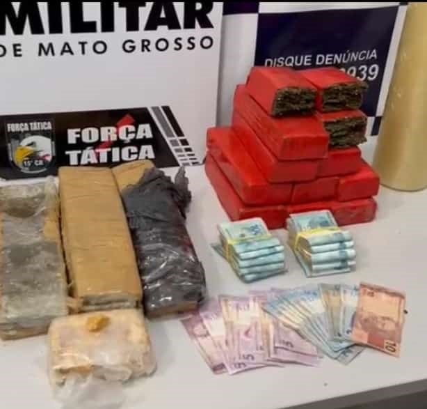 PM apreende 11,5 kg de drogas em Peixoto de Azevedo