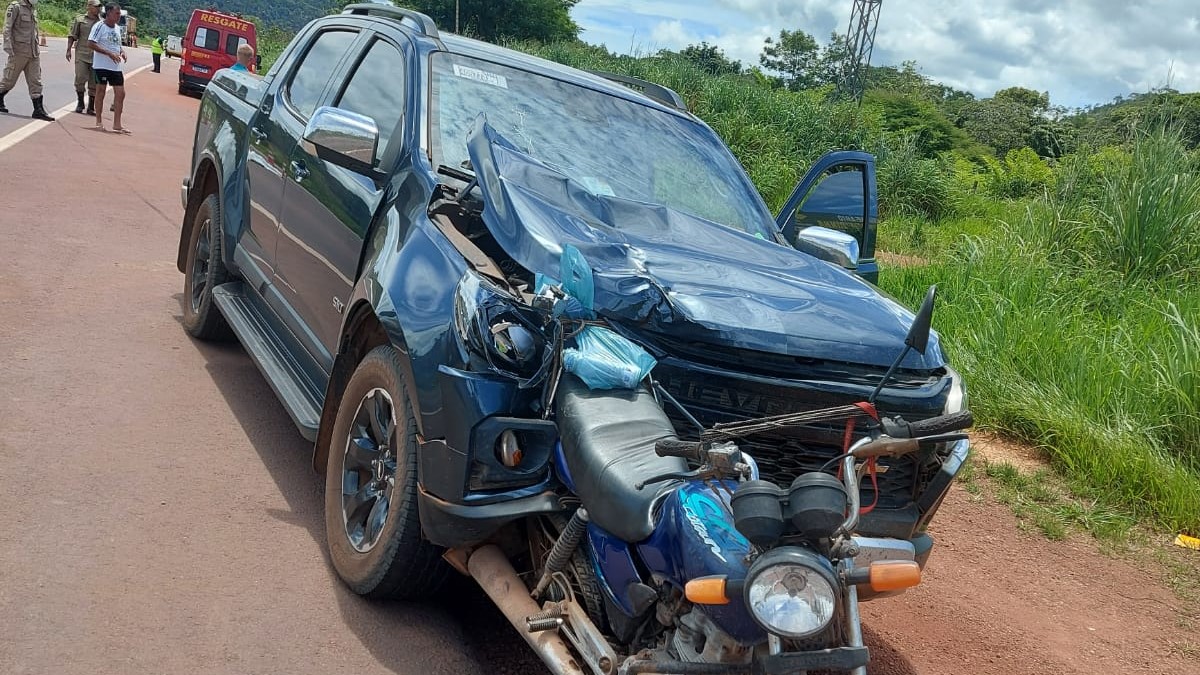 Acidente entre camioneta e moto faz vítima fatal em Guarantã do Norte