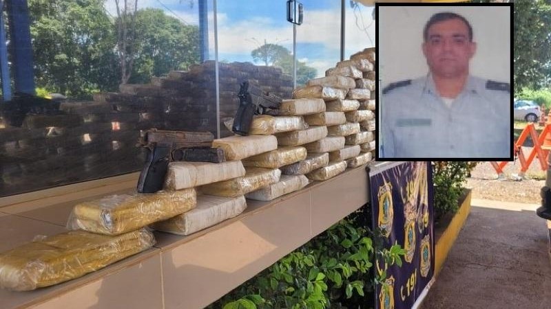 Tenente da Polícia Militar é preso com 107kg de pasta base de cocaína em MT
