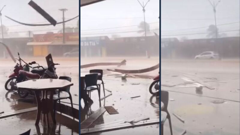 Chuva e ventania assustam moradores em Colniza