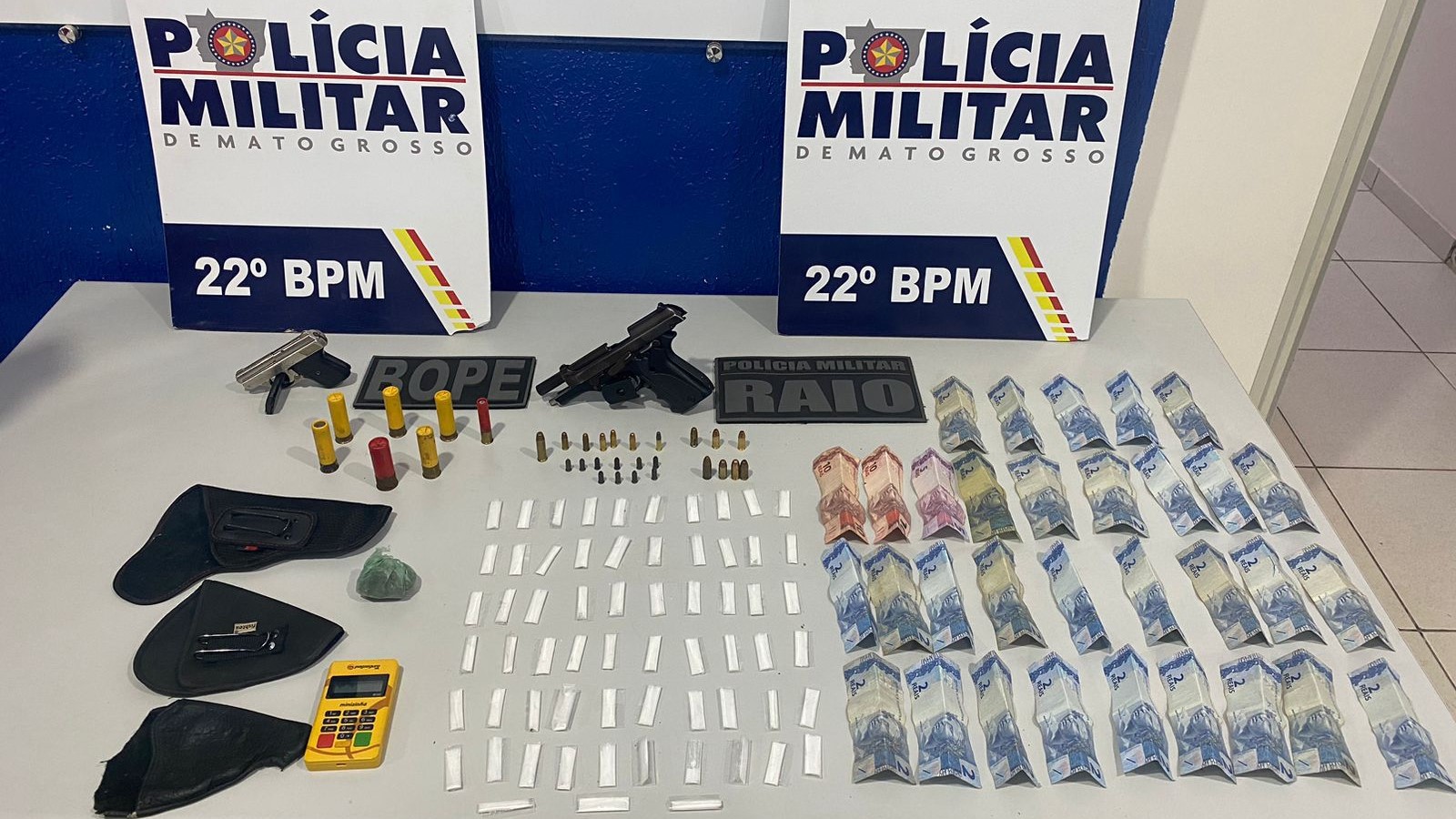Polícia Militar prende dois homens por tráfico de drogas em Guarantã do Norte