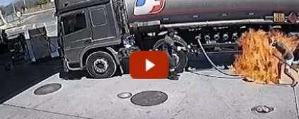 Vídeo mostra momento em que homem incendeia tanque de combustível no Ceará
